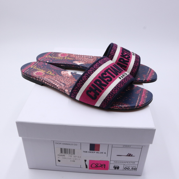 Christian Dior dway slide 40 Animals Leo August Tiger Pink Deep Blue C829 - Picture 2 of 13